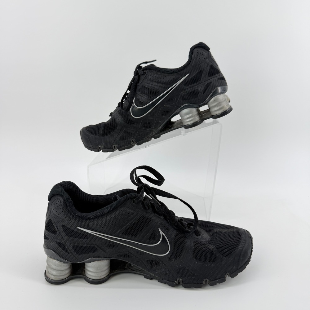 Nike Shox Turbo 13 Running Shoes Black Silver Womens 8.5, 454165-001, RARE